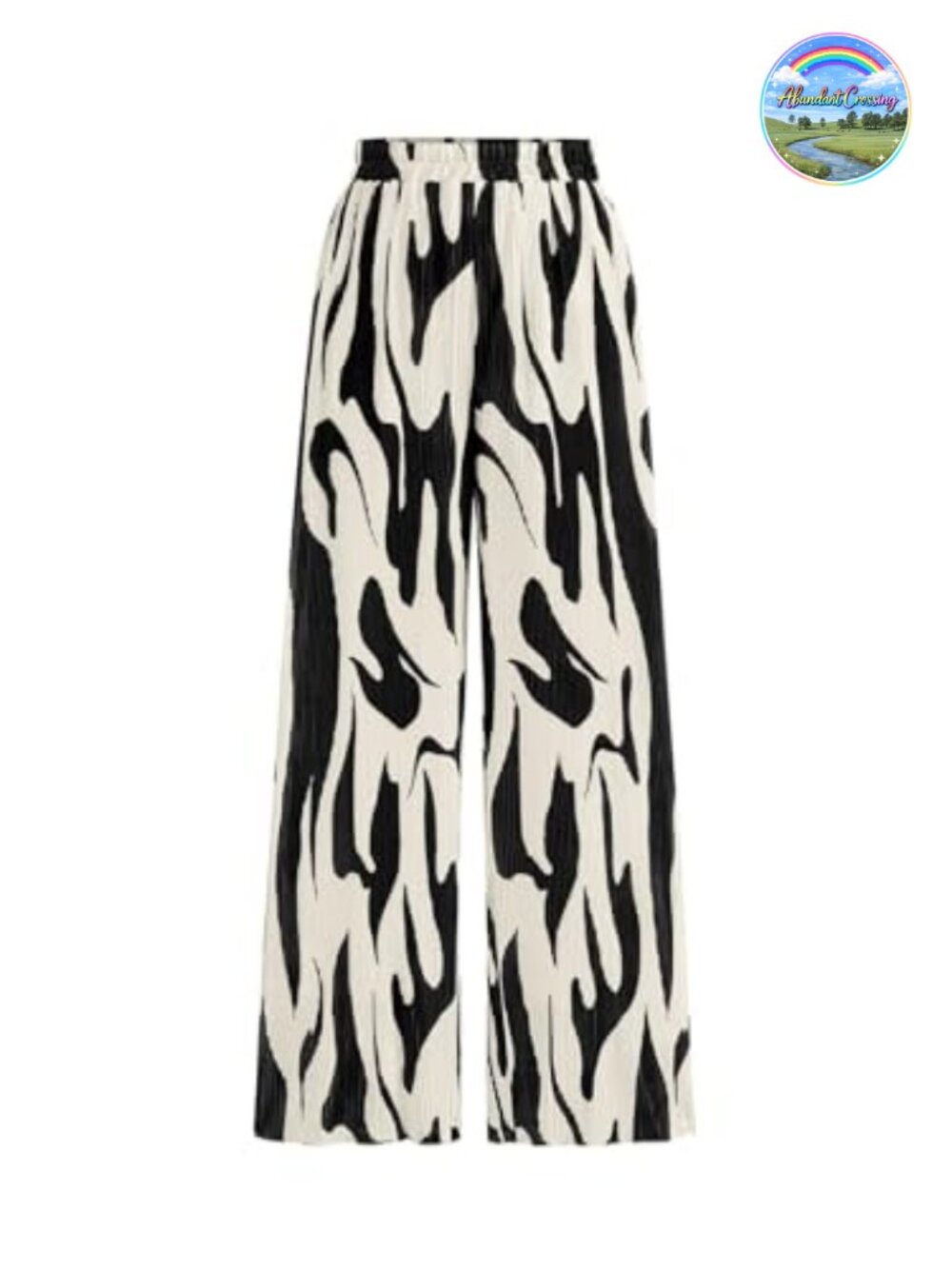 High Waisted Palazzo Wide Leg Graphic Print Lounge Pants